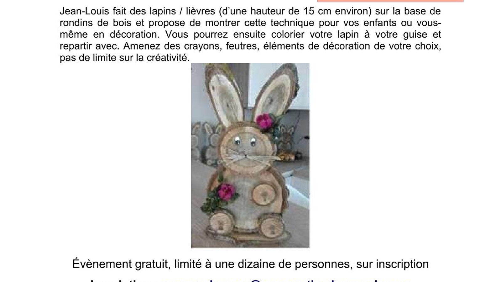La coopérative des savoirs propose : Fabriquer son lapin de Pâques en bois
