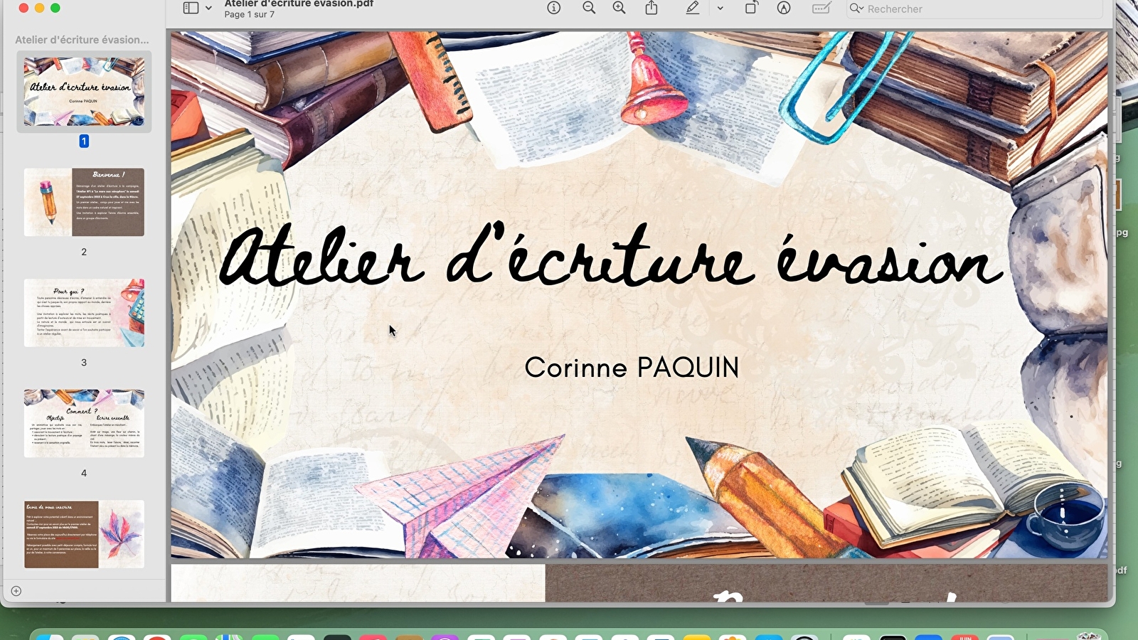 ATELIER D'ECRITURE EVASION