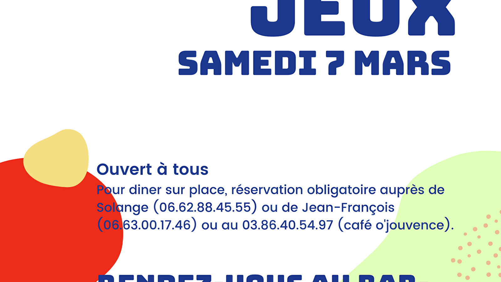 Soirée jeux O'Jouvence