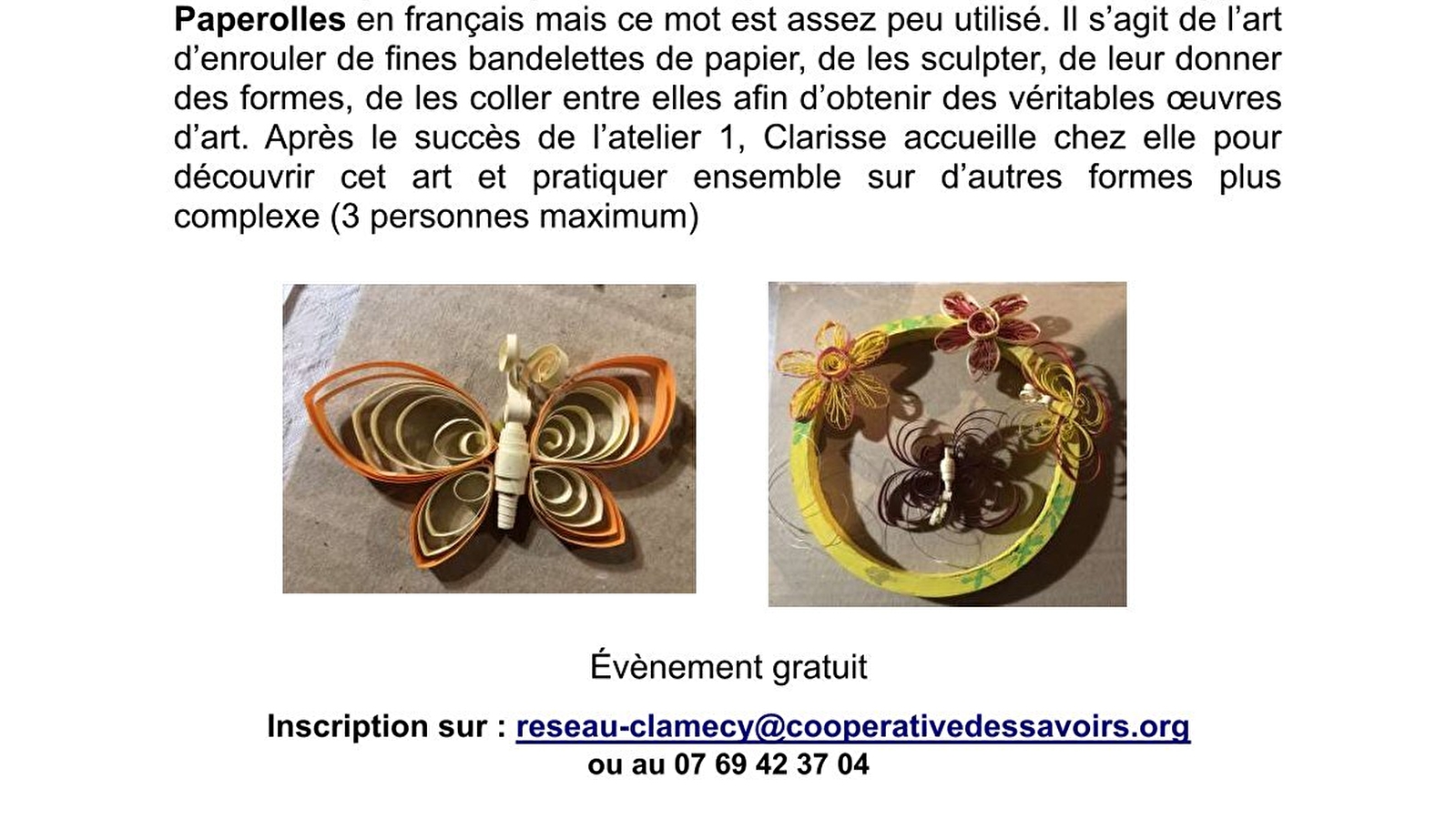 La coopérative des savoirs propose : Atelier créatif - Apprendre à faire du Quilling - Niveau 2