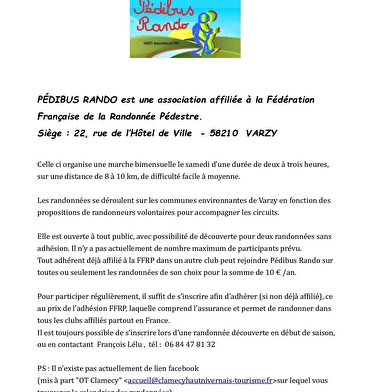 Randonnée Pédibus Rando  - Clamecy