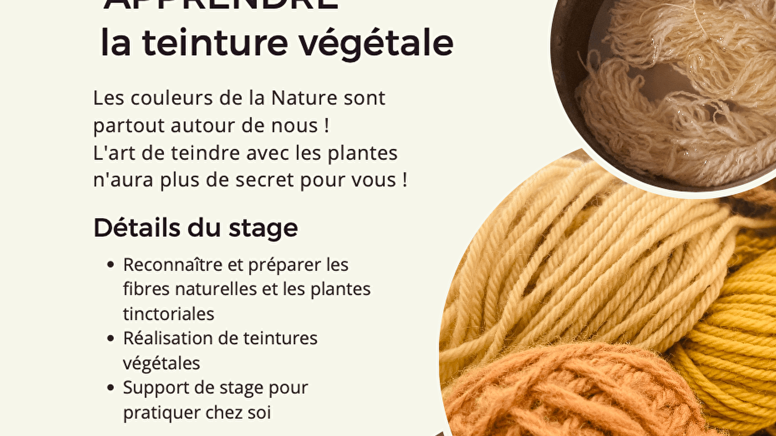 Stage 'Teinture végétale' - Mailly-le-Château